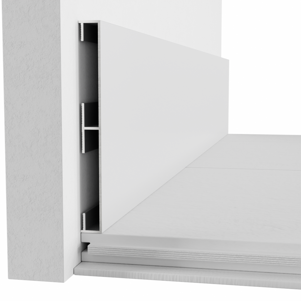 Плинтус прямоугольный алюминиевый AVP-859 85 мм 2600 мм без покрытия (24238330)