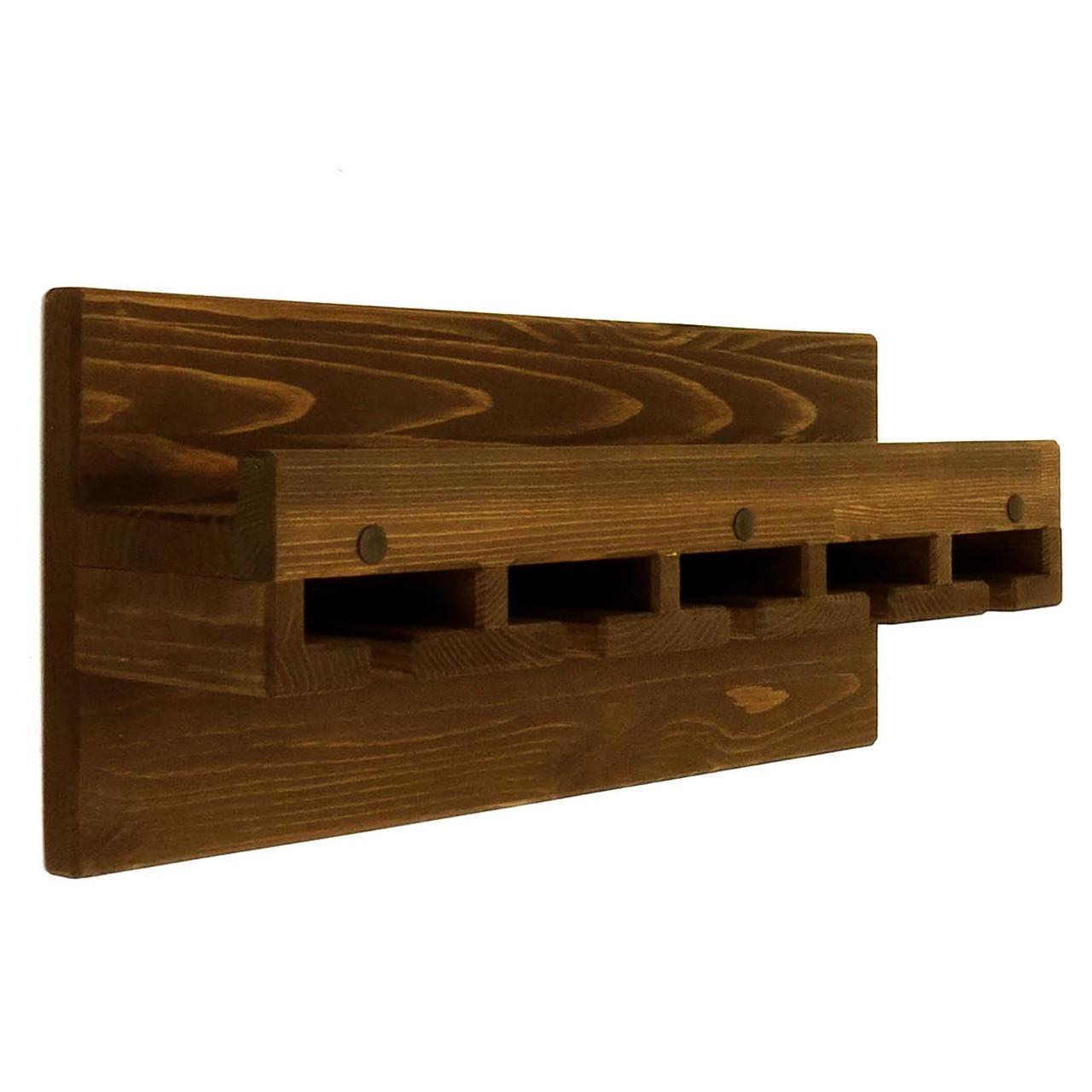 Полка для вина настенная из дерева Нагано Латте (ПНК-004716)