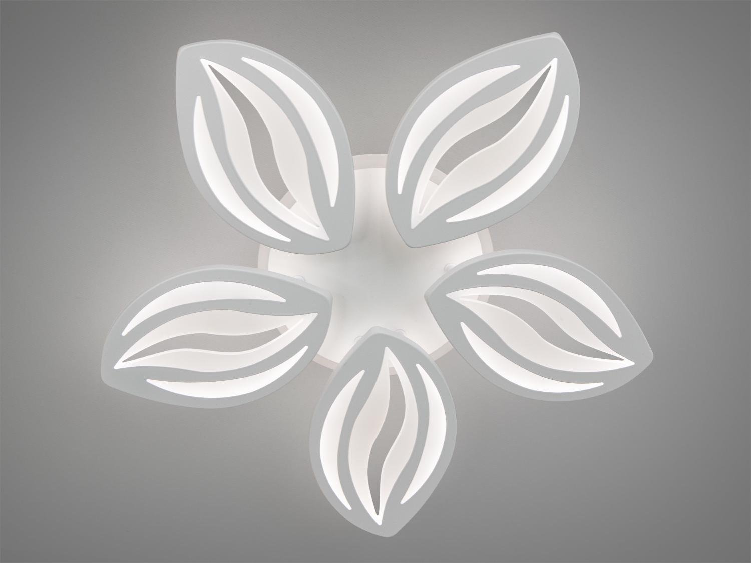 Люстра стельова LED підсвічування/димер/пульт 75W Білий (8092/5WH 3col dim) - фото 3 Люстра стельова LED підсвічування/димер/пульт 75W Білий (8092/5WH 3col dim) - фото 3