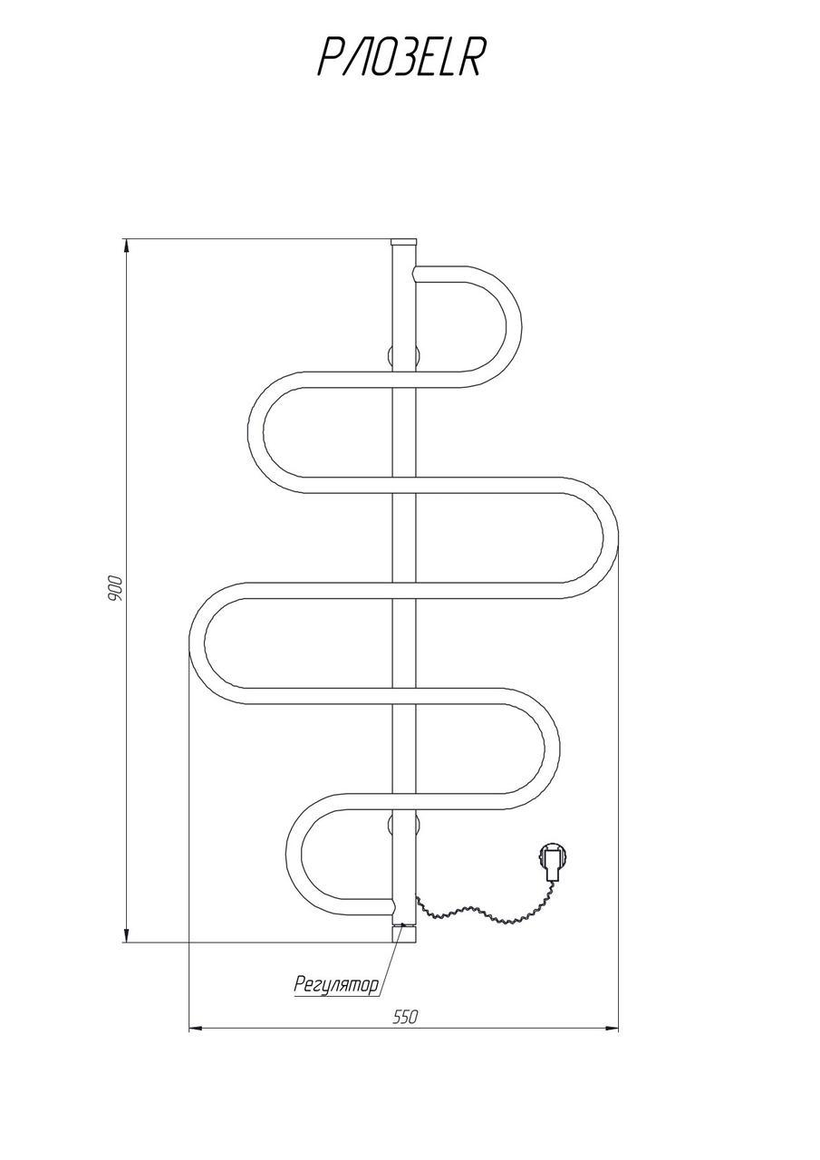 Полотенцесушитель Kosser Лиана 900х550 мм ЕLR с регулятором (РЛ03ЕLR) - фото 6
