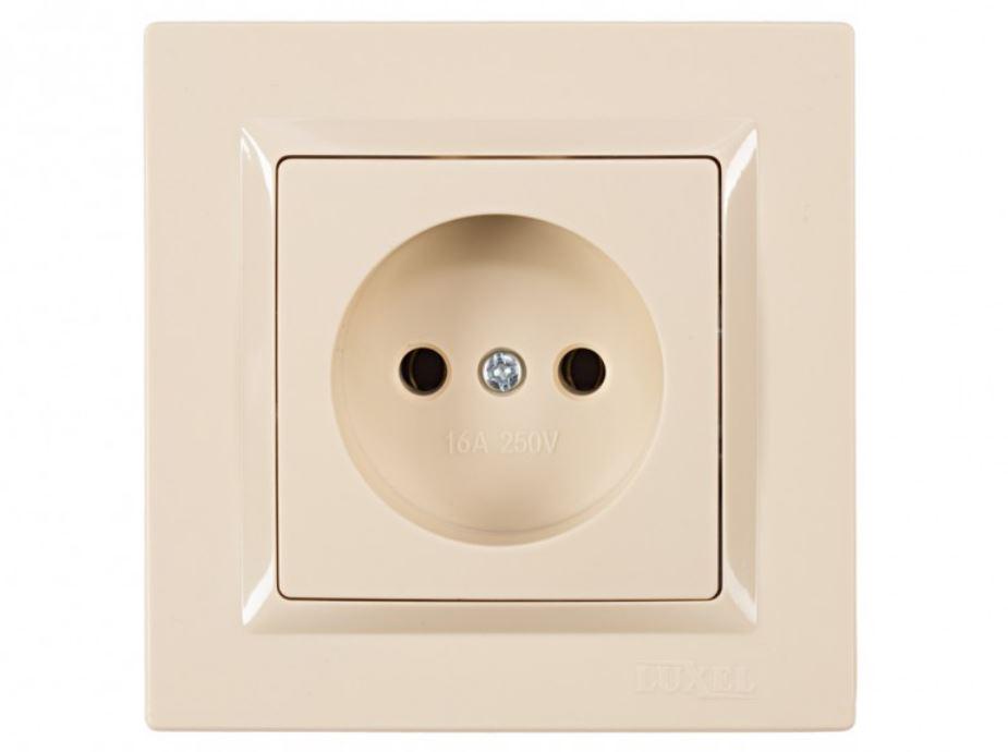 Розетка одинарная Luxel Jazz Кремовый (9301)