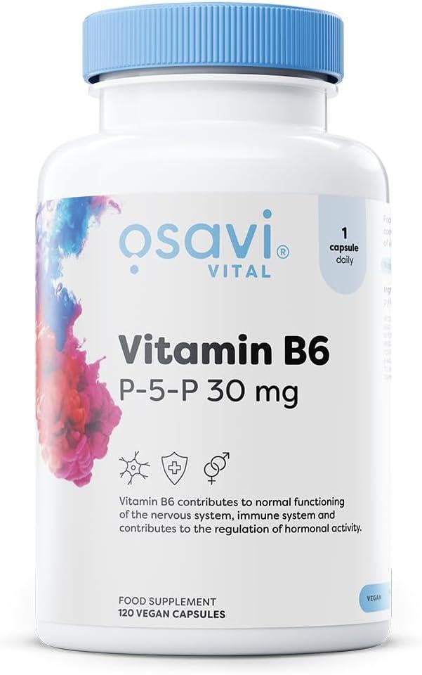 Витамин B6 P-5-P Osavi Vitamin B6-P-5-P 30 mg vegan 120 caps