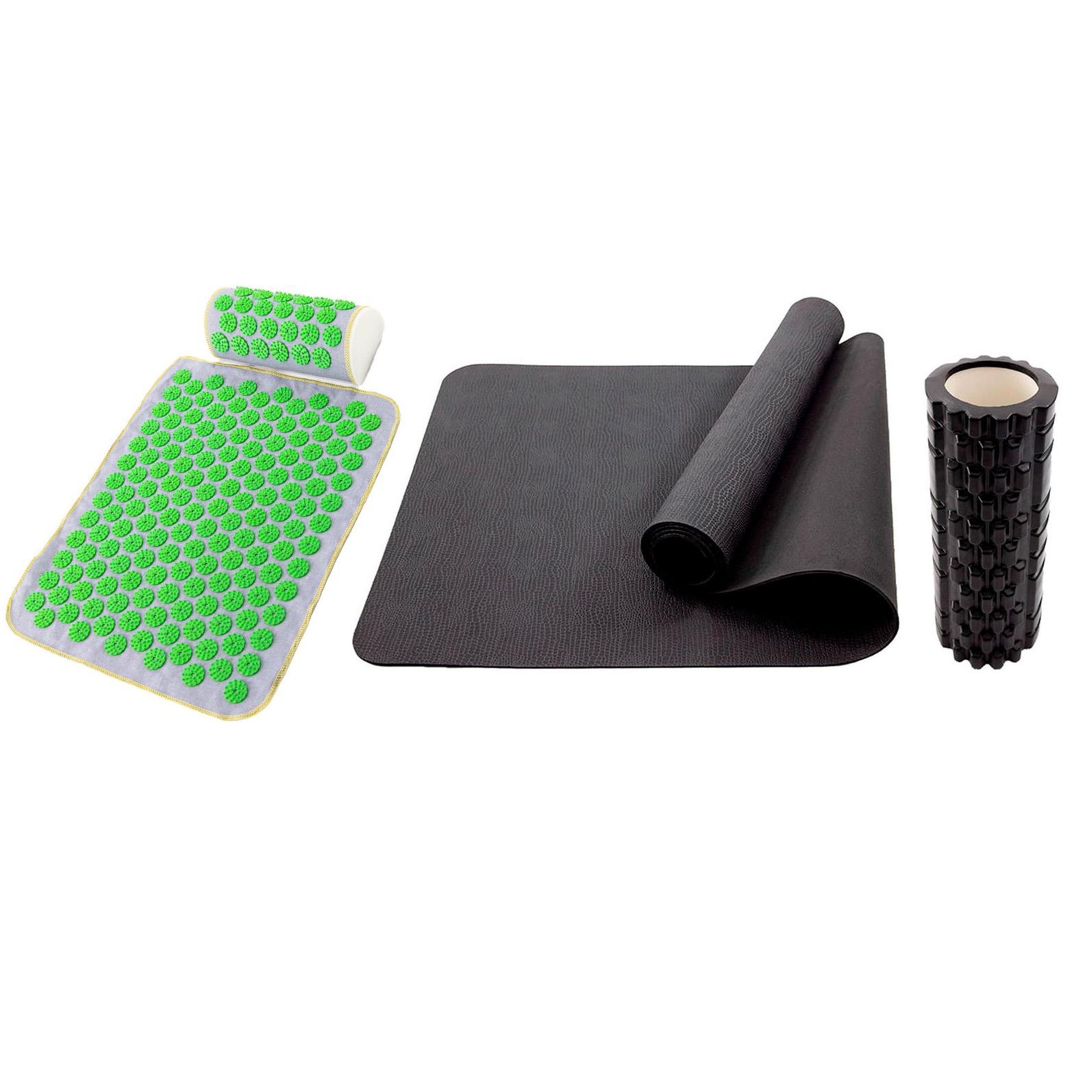 Набор OSPORT Set 111 коврик для йоги/аппликатор Кузнецова/массажный ролик (n-0144-01-0316-01)