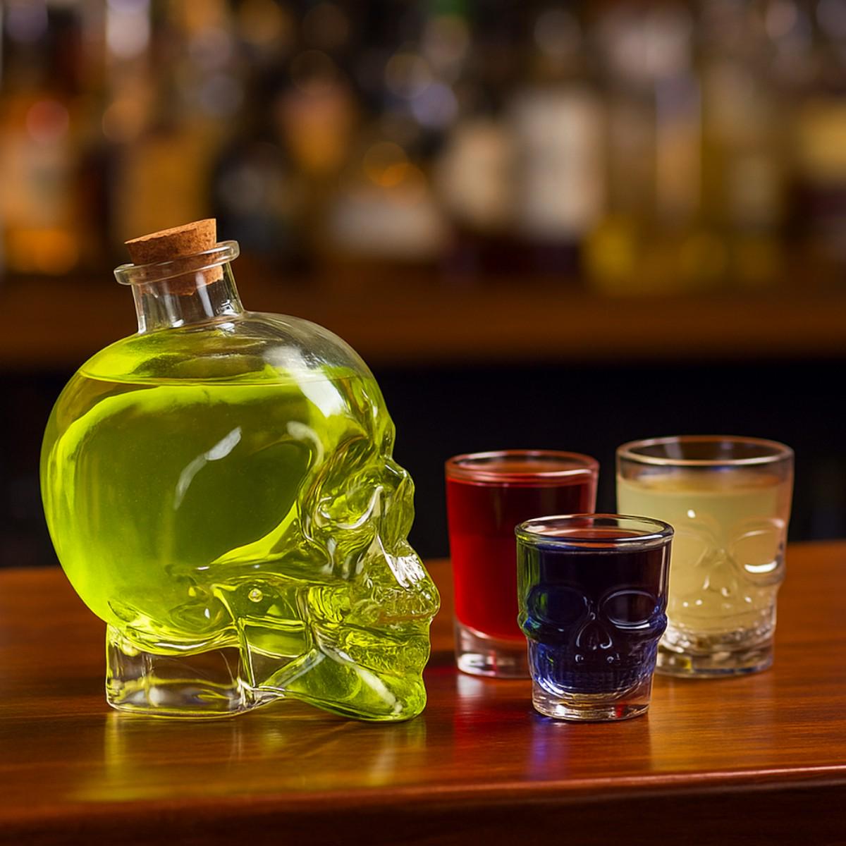 Набор для напитков графин стаканы рюмки High Quality Череп 13 предметов White - фото 5 Набор для напитков графин стаканы рюмки High Quality Череп 13 предметов White - фото 5