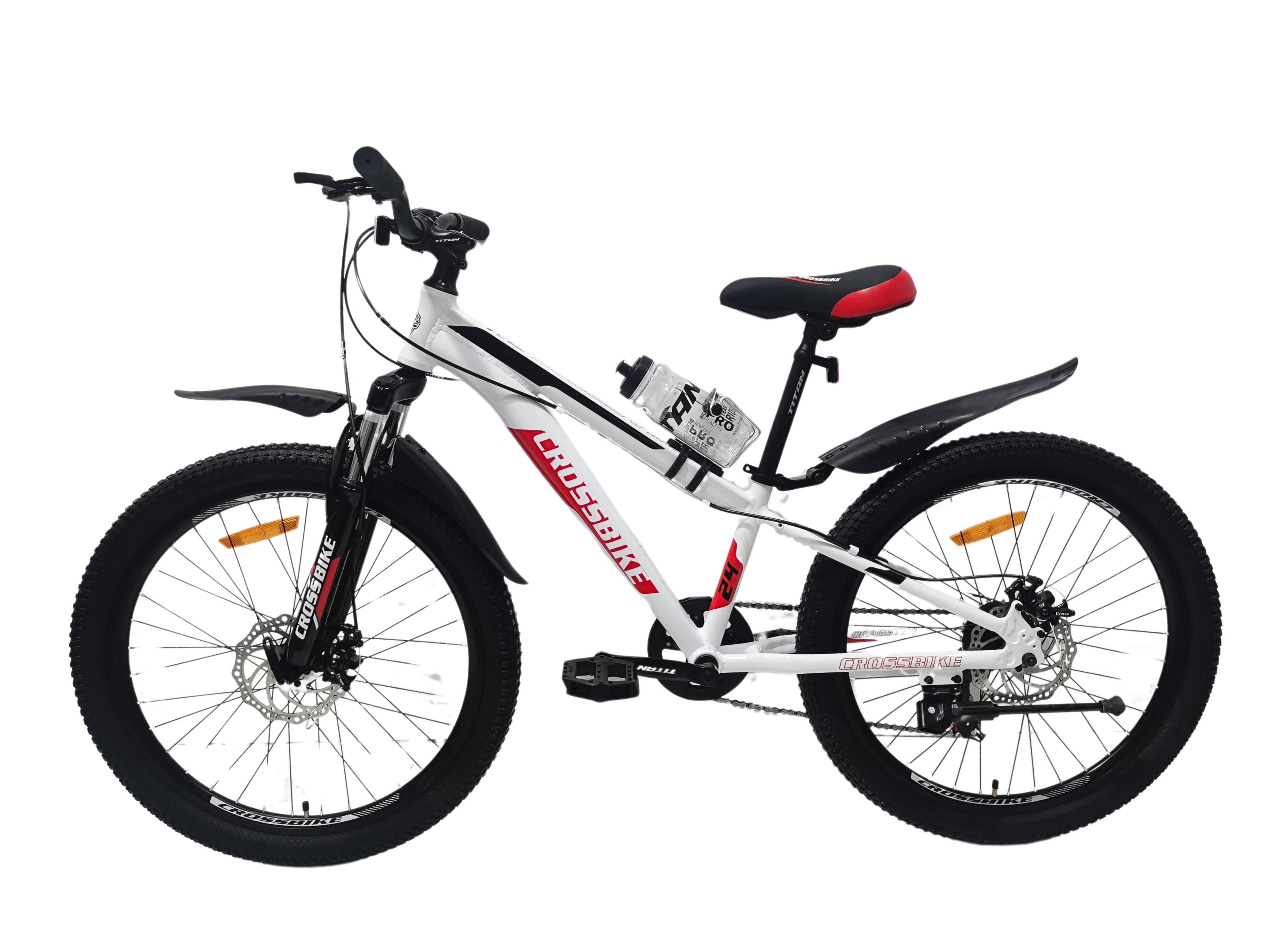 Велосипед Crossbike Dragster Susp 24" 11" Біло-червоний