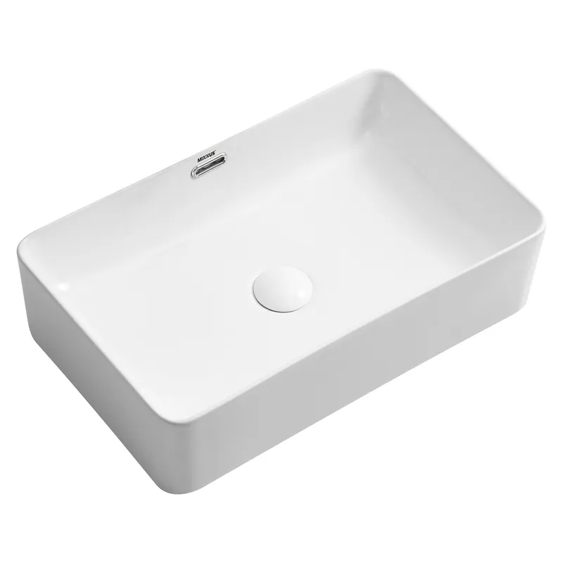 Раковина накладна MIXXUS Premium QUADRO-0209 600х370х140 мм з переливом (MP6522)