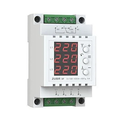 Реле напряжения ZUBR 3F 5А трехфазное на дин-рейку (2430229369) Реле напряжения ZUBR 3F 5А трехфазное на дин-рейку (2430229369)
