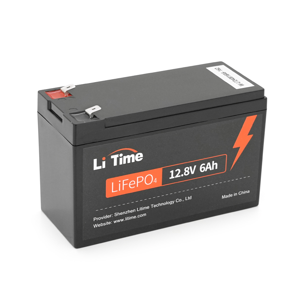 Аккумулятор Li-TIME LiFePO4 12,8V 6Ач 76Wh BMS для солнечных и ветровых систем (38924)