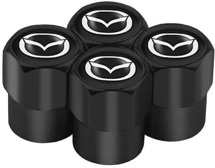 Колпачки на ниппель СlassyCap Mazda 4 шт. Black (12919)