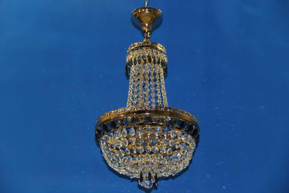 Хрустальная люстра L10112A/350/6 FGD/BL Золото/Белый/Черный (AN000715)