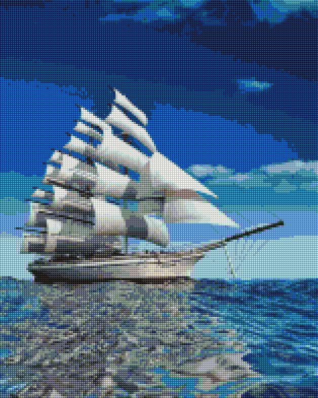 Алмазная вышивка Brushme Паруса поднять 40x50 см (DBS1050)
