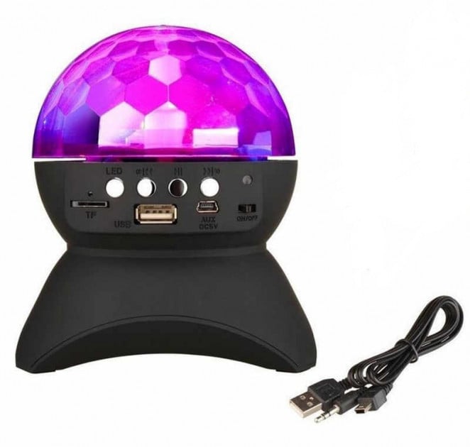 Диско-шар Charging Crystal Magic Ball Bluetooth L-740 Black (3d6c3645) - фото 4