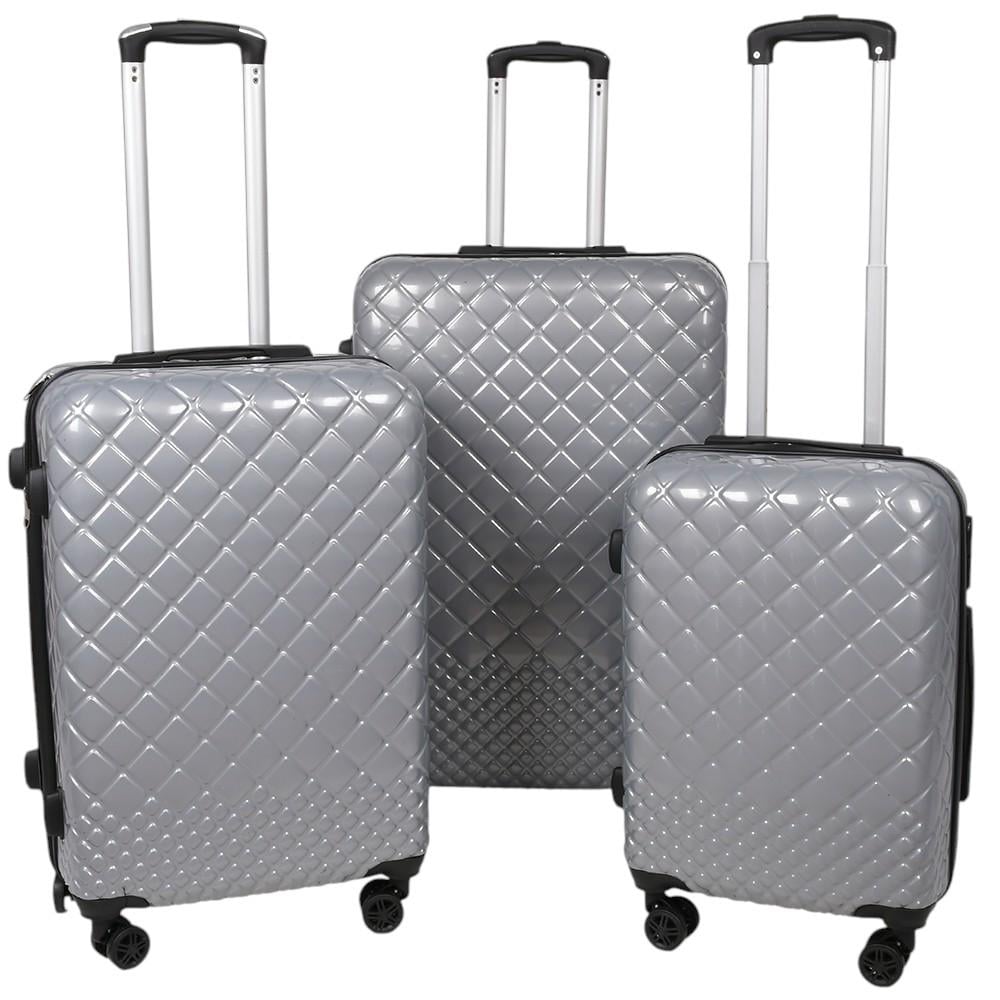Комплект чемоданов с кодовым замком R42136-S 3 шт. 20/24/28" Серебряный (34064158)