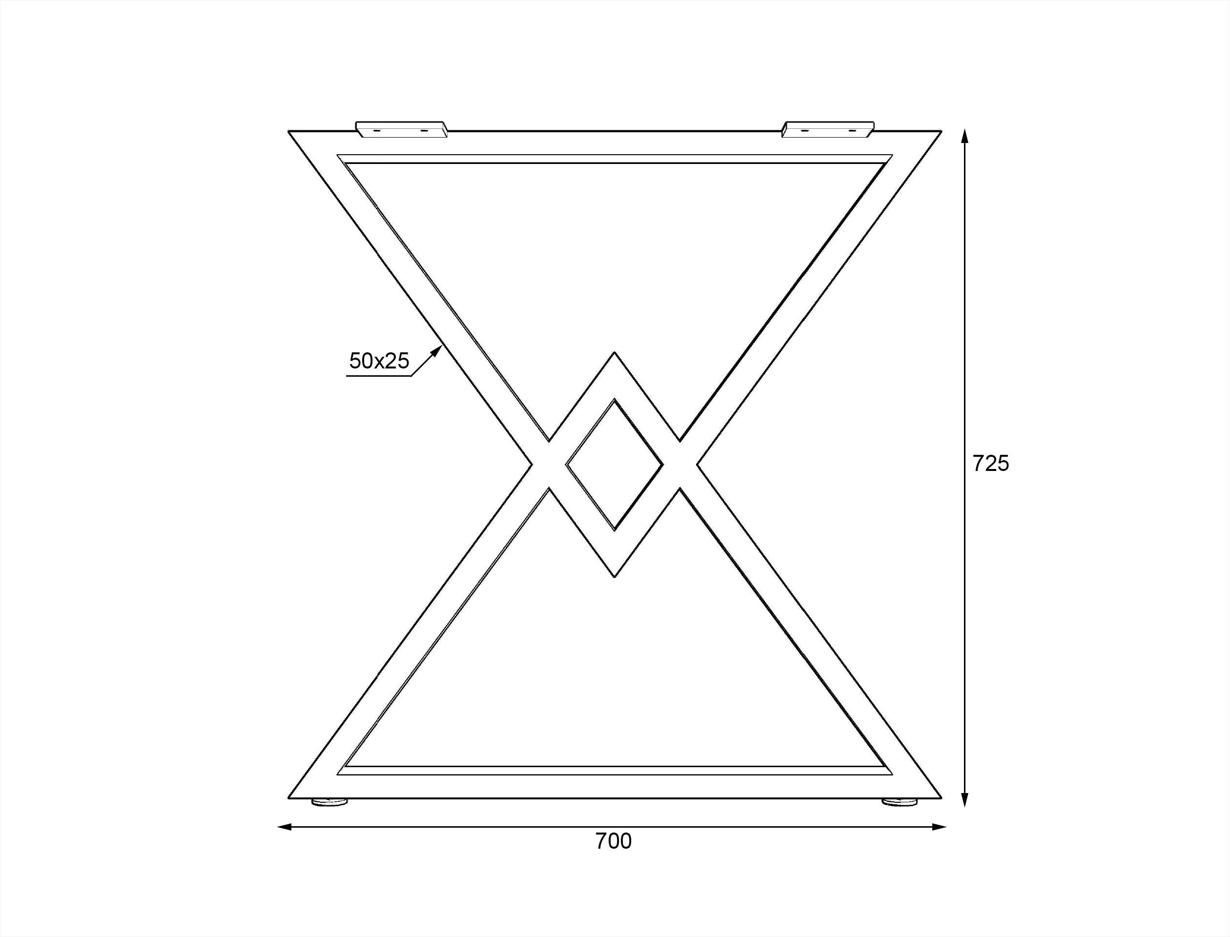 Опора для стола Lofty Серия 14 из металла ширина 700 мм Черный - фото 2 Опора для стола Lofty Серия 14 из металла ширина 700 мм Черный - фото 2