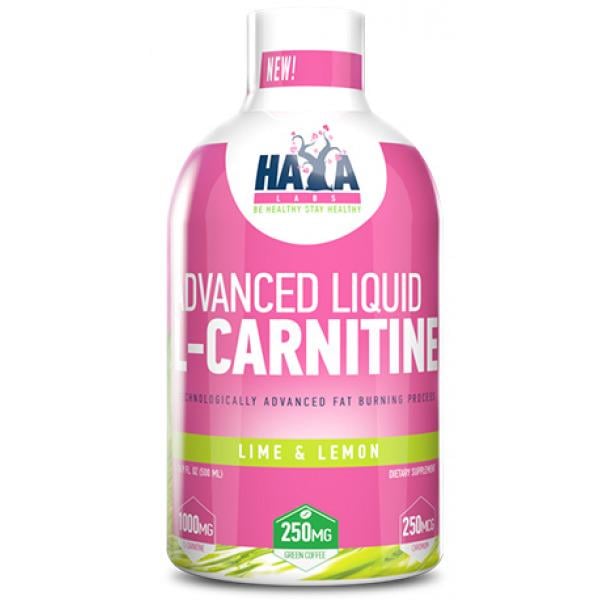 Ацетил-L-карнітин Haya Labs Advanced Liquid L-Carnitine 500 ml Lime & Lemon