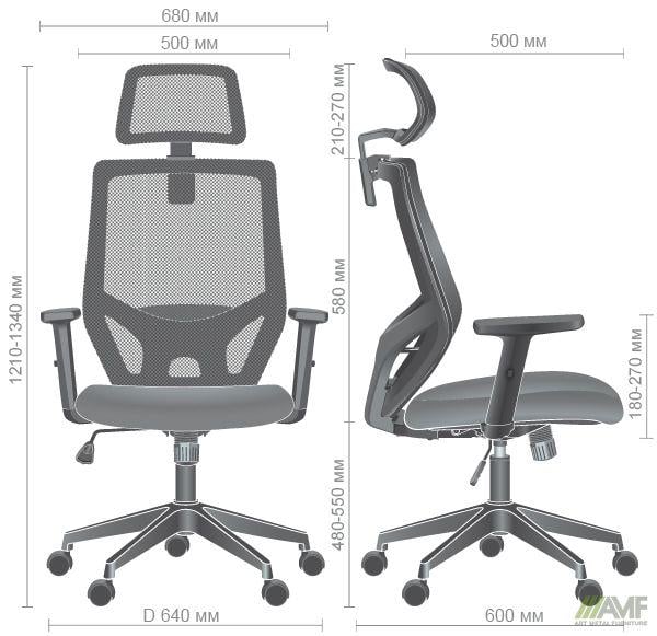 Офисное кресло Lead Black HR спинка-сетка Черный/Бирюзовый (296677) - фото 2