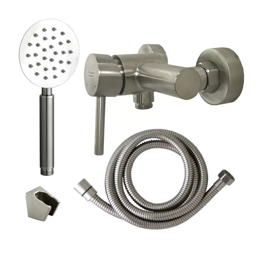 Смеситель для душа Wezer EKO5-01 с душевым гарнитуром Сатин (EKO5-01) - фото 2