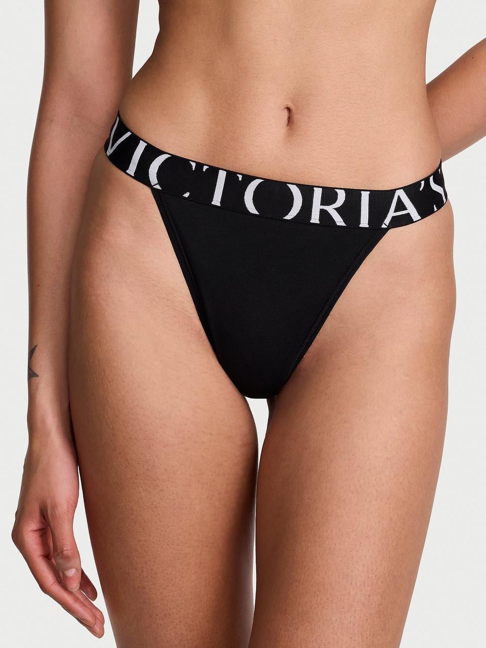 Трусики женские Victoria's Secret Exploded Logo Cotton 90s Brief L Черный (3058151699)