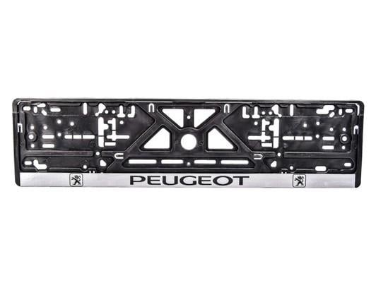 Рамка номера Bi-Plast универсальная с надписью Peugeot (BP-232)