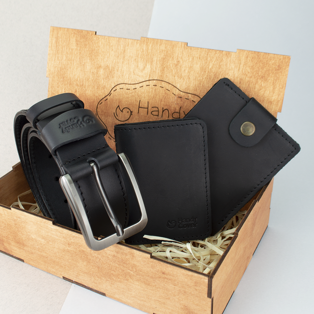 Подарочный набор мужской Handycover №42 3 предмета в коробке Черный (1270648496)