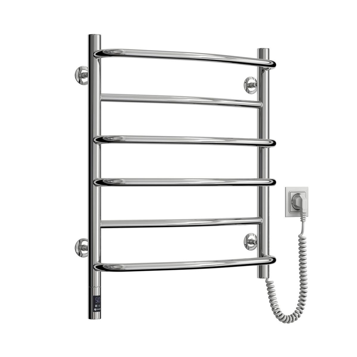 Полотенцесушитель электрический Navin Омега Sensor с таймером шнур справа 530х600 мм Хром (1974)