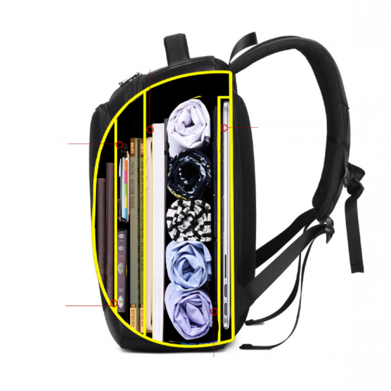 Рюкзак чоловічий міський 45х32х15 Чорний (547) - фото 8 Рюкзак чоловічий міський 45х32х15 Чорний (547) - фото 8