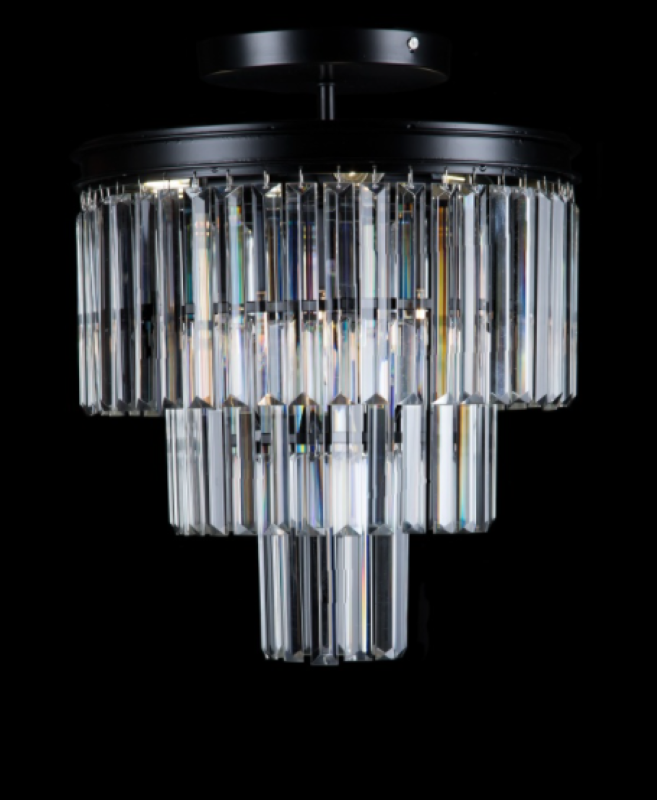 Хрустальная люстра L77546/350/4 BK Черный/Белый (AN000290)
