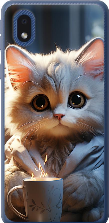 Чехол на Samsung Galaxy A01 Core A013F White cat (5646u-2065-42517)