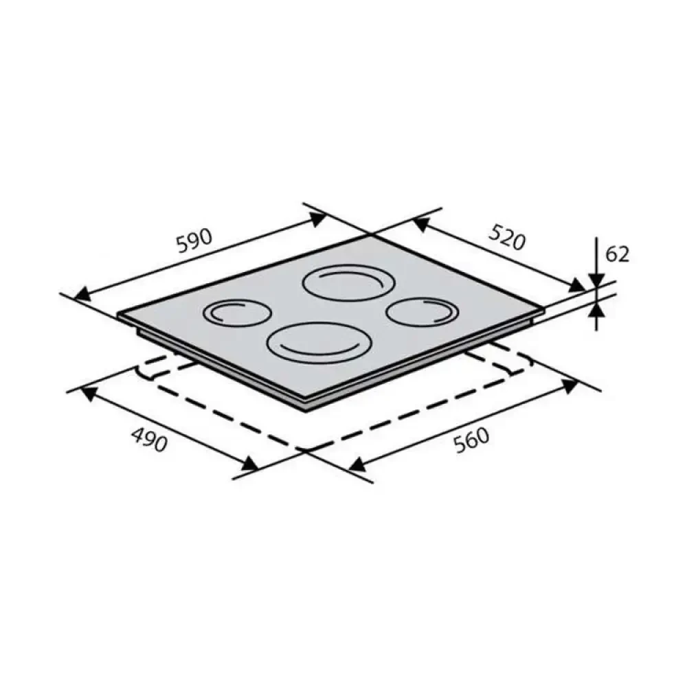 Варильна поверхня Ventolux HV 64 TC (2833890975) - фото 5 Варильна поверхня Ventolux HV 64 TC (2833890975) - фото 5
