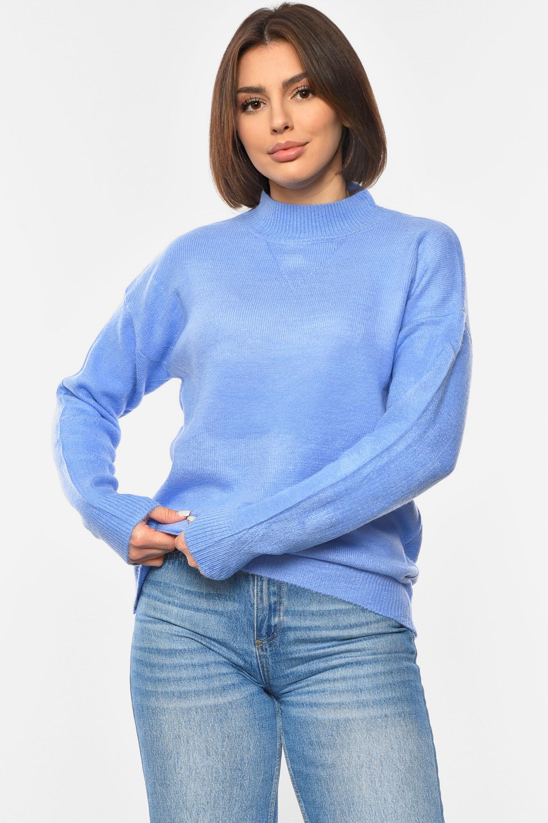 Светр жіночий 192061 напівбатальний 2XL-3XL Блакитний (192061_!271169_50-52) Светр жіночий 192061 напівбатальний 2XL-3XL Блакитний (192061_!271169_50-52)