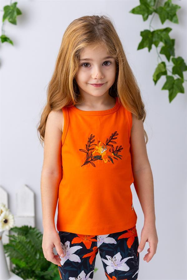 Майка для девочки Zeyland с очной вышивкой 6 лет 116 см Оранжевый (8683169153002)