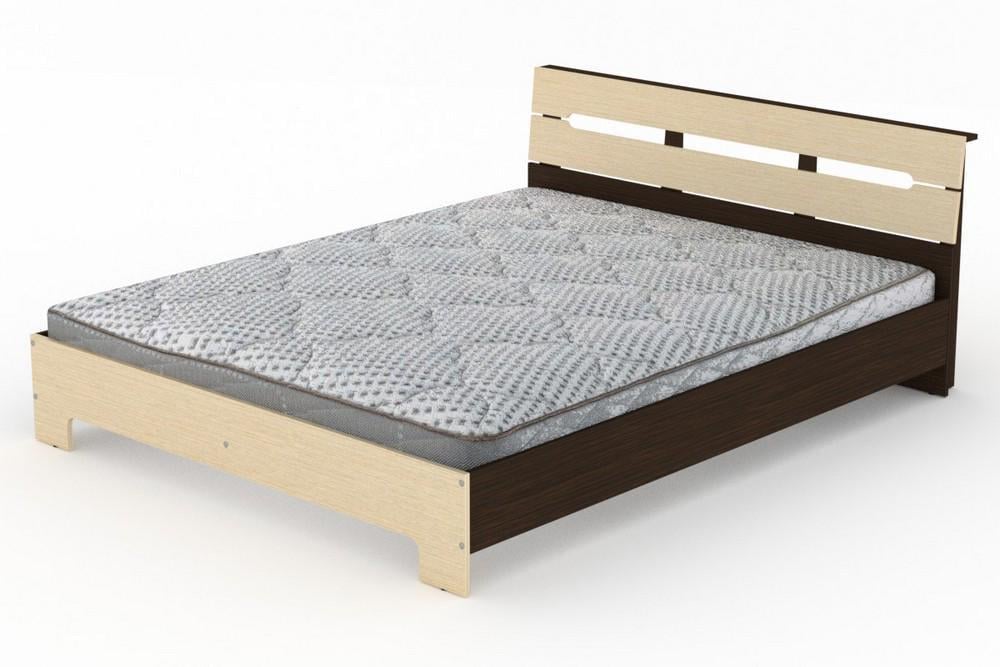 Двуспальная кровать Компанит Стиль-160 комби Венге Двуспальная кровать Компанит Стиль-160 комби Венге