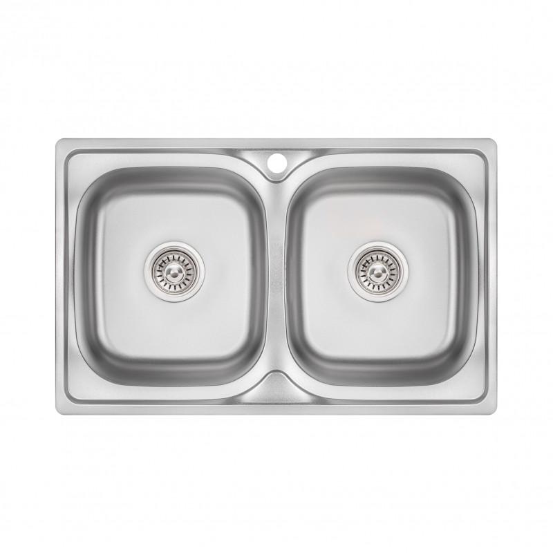 Кухонна мийка Lidz 7948 Micro Decor 0,8 мм (LIDZ7948MDEC08)