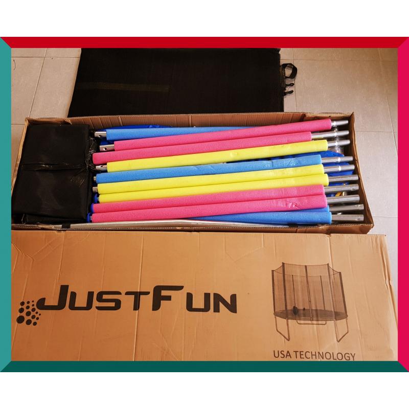 Батут Just Fun с сеткой 305 см + лестница Multicolor - фото 6