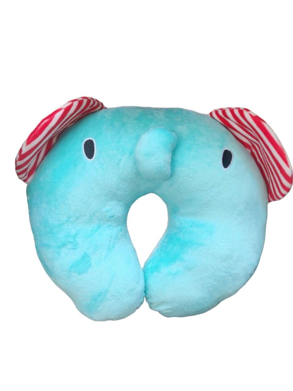 Подушка дорожная Слон 31х31х8 см Голубой (1904)