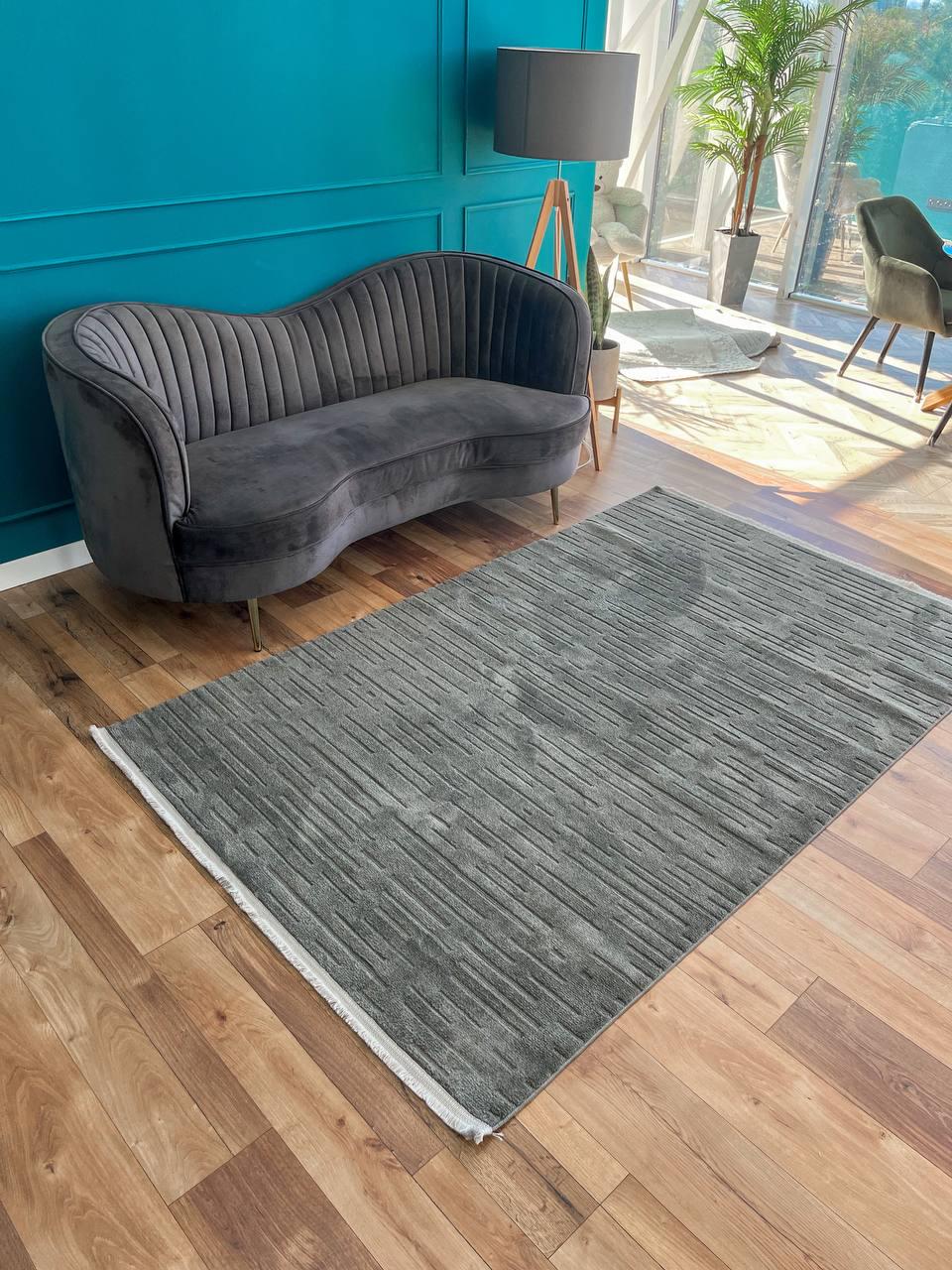 Ковер однотонный 150x230 см Графитовый