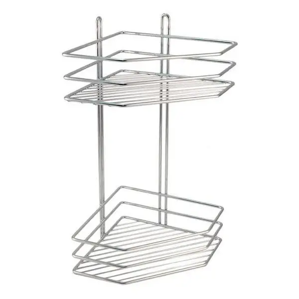 Полиця ПУ-20232 2-ярова кутова 3-контурна 20 см Хром (20232)