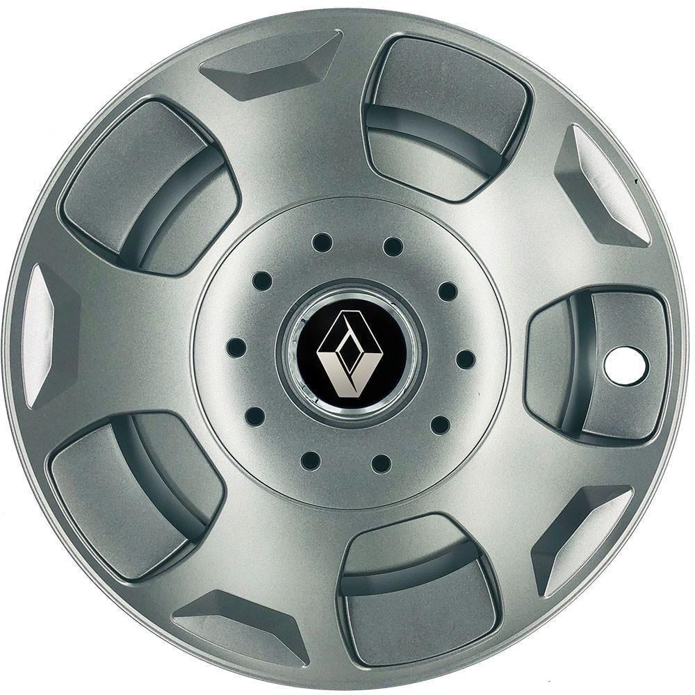 Ковпаки автомобільні модельні SJS 342 з логотипом Renault R15 4 шт. Срібний