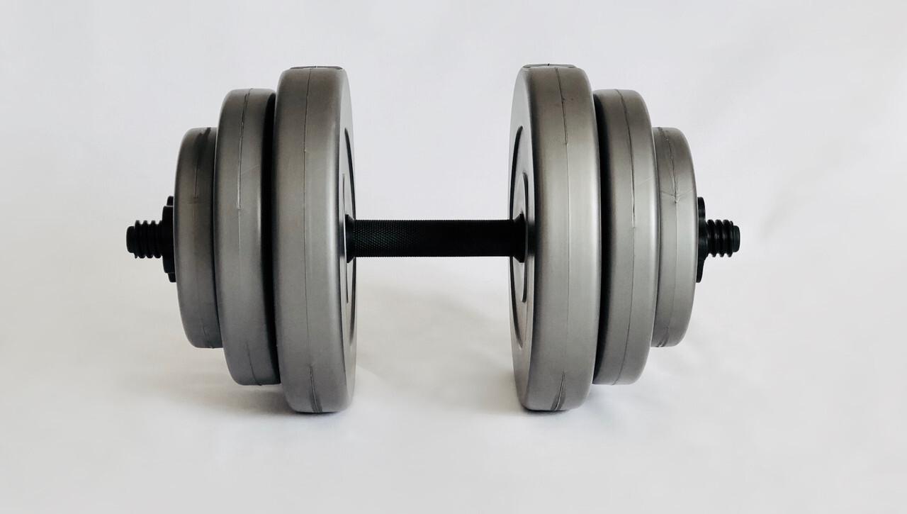 Гантели WCG в пластике 2х18 кг Серый (123056739321) - фото 2 Гантели WCG в пластике 2х18 кг Серый (123056739321) - фото 2