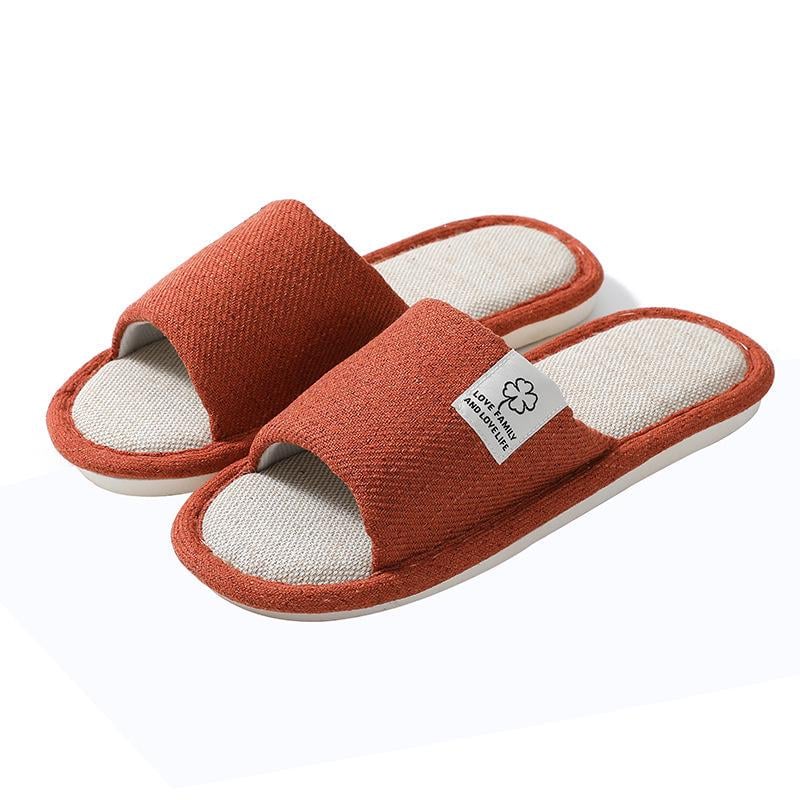 Тапочки льняные с открытым носком р. 39/40 27,2 см Оранжевый Тапочки льняные с открытым носком р. 39/40 27,2 см Оранжевый
