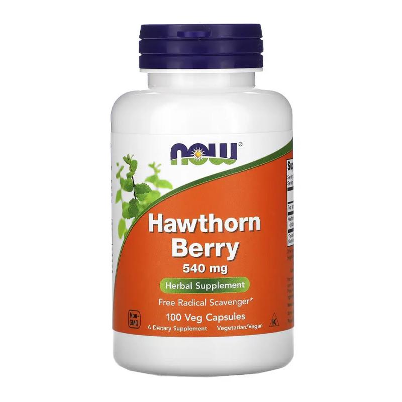 Глід NOW Hawthorn Berry 540 мг 100 капс. (19842-01)