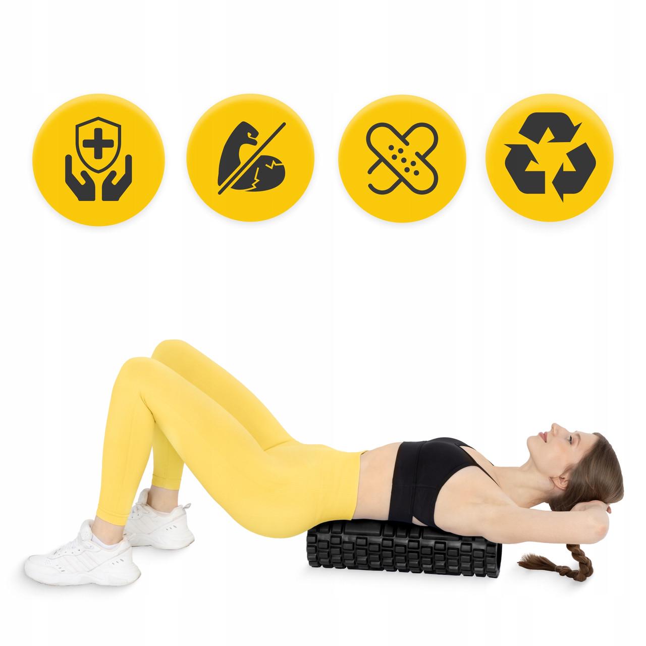 Масажний ролик 4fizjo 45x13,5 см Black (P-5907739310545) - фото 3