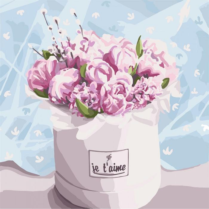 Картина по номерам Идейка "Бархатный букет" 40х40 см (KHO3084)