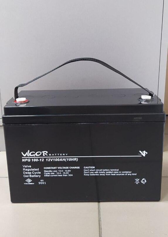 Акумулятор тяговий гелевий Vigor 12 V 100 Ah для ДБЖ гель - фото 2 Акумулятор тяговий гелевий Vigor 12 V 100 Ah для ДБЖ гель - фото 2