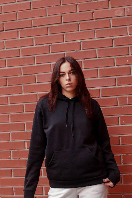 Худи BAZA флис XL Black - фото 2 Худи BAZA флис XL Black - фото 2