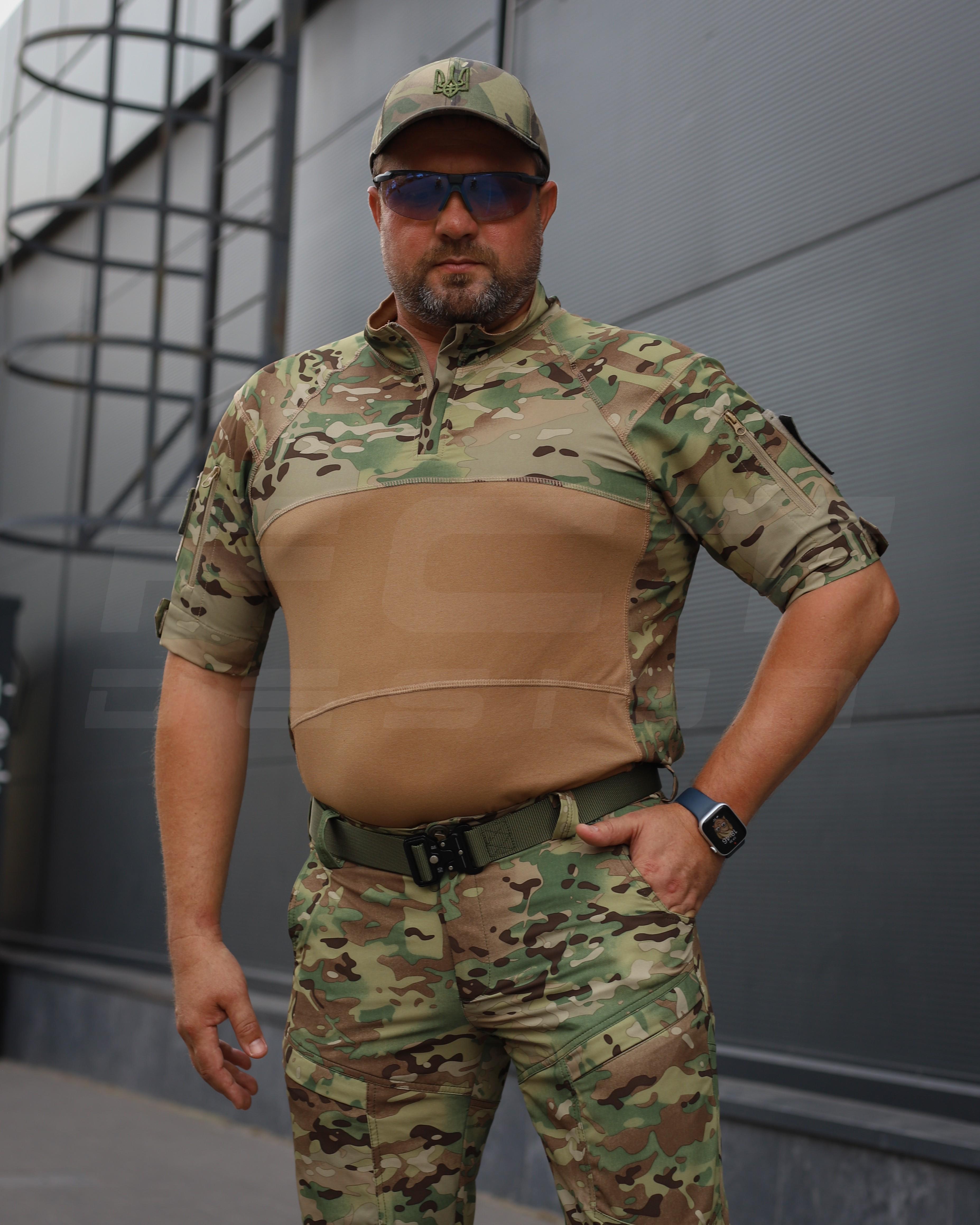 Рубашка убакс боевая FCT Design Страйкер с коротким рукавом р. 54 Мультикам