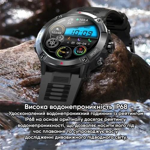 Водонепронікний cмарт-годинник з компасом Modfit Expedition Black (20358842) - фото 5