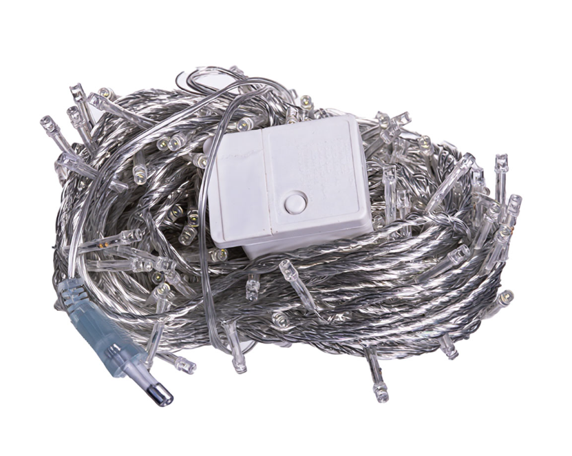 Гирлянда нить 220 LED 22 м прозрачный провод Белый - фото 4 Гирлянда нить 220 LED 22 м прозрачный провод Белый - фото 4