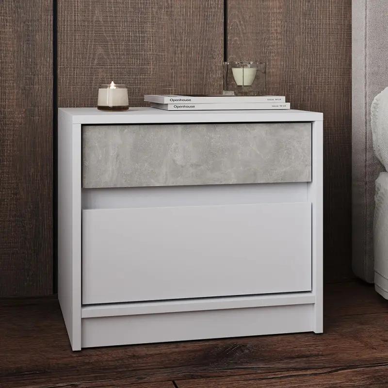 Тумба приліжкова Еверест Стайл 500 50,2х39х44,2 см Німфея альба/Сірий (071161) - фото 4 Тумба приліжкова Еверест Стайл 500 50,2х39х44,2 см Німфея альба/Сірий (071161) - фото 4