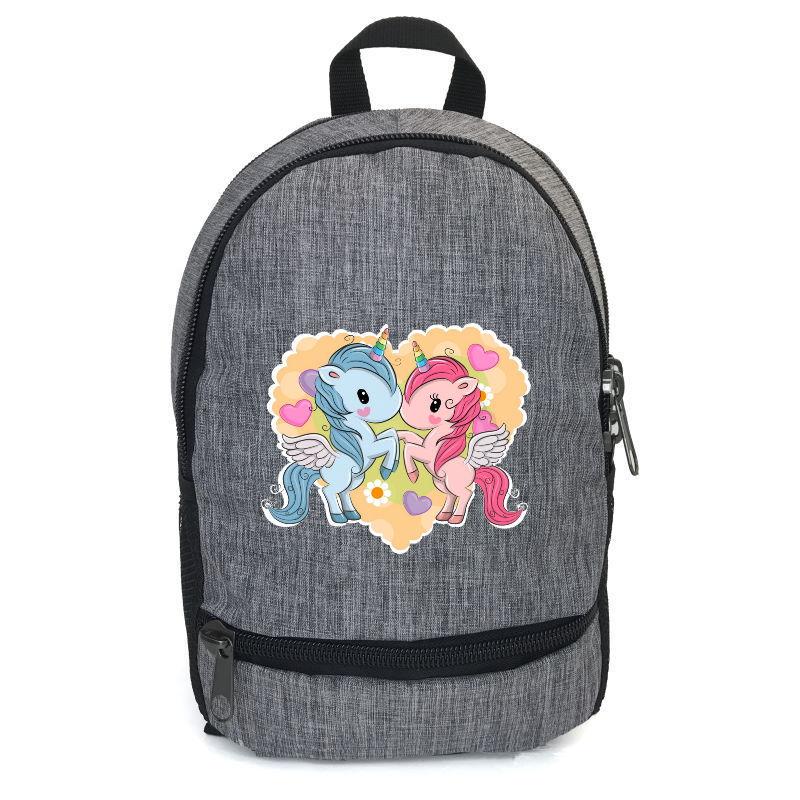 Шкільний рюкзак дитячий Cappuccino Toys EDN-0032 з принтом Unicorn 12,5 л Сірий (1369989228)